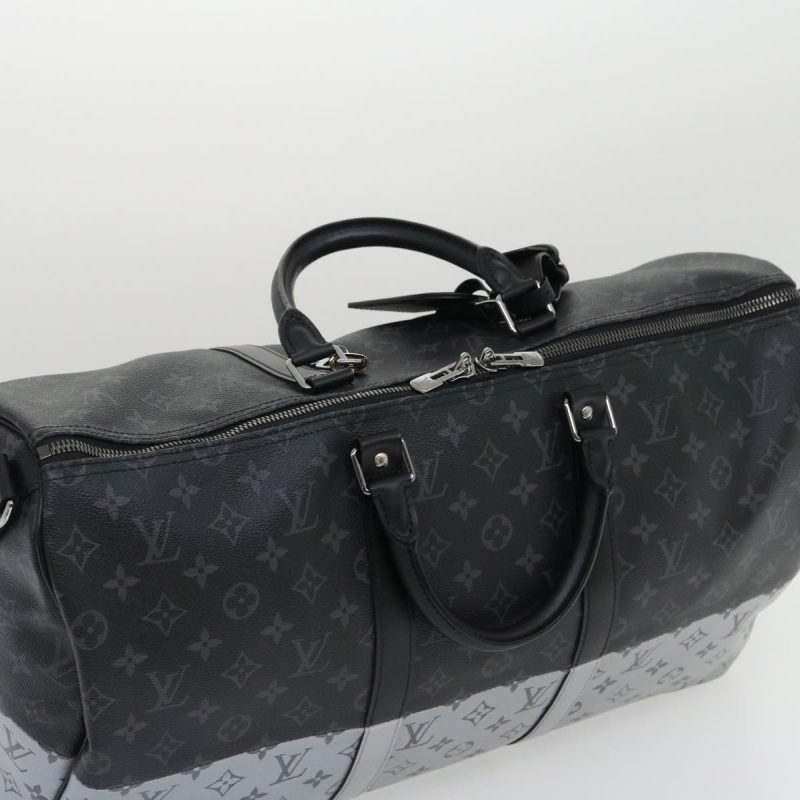 LOUIS VUITTON Eclipse Split Keepall Bandouliere 50 Boston Bag M43817 Auth lt450A - Logoexplore - Image 6
