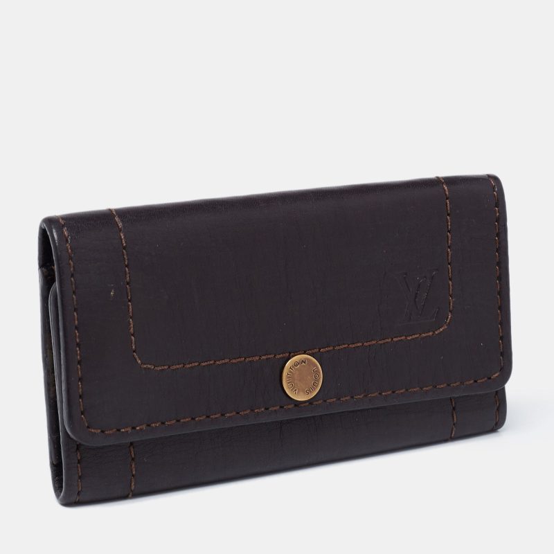 LOUIS VUITTON Brown Utah Leather Key Holder - Logoexplore - Image 5
