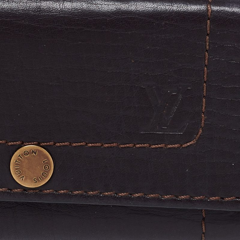 LOUIS VUITTON Brown Utah Leather Key Holder - Logoexplore - Image 7