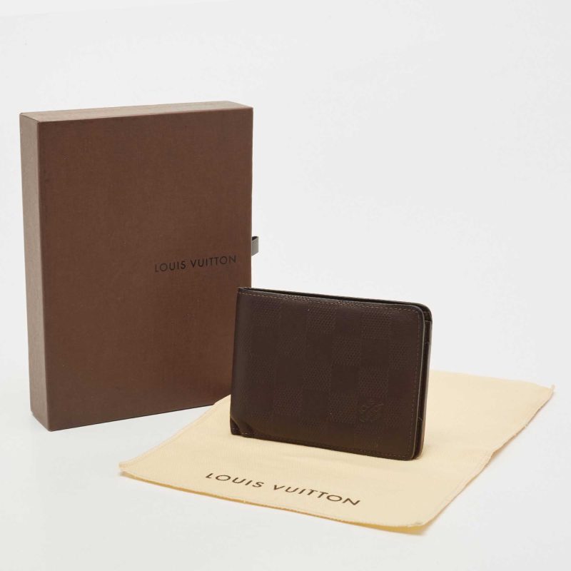 LOUIS VUITTON Brown Infini Leather Multiple Bifold Wallet - Logoexplore - Image 7