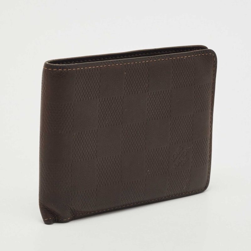 LOUIS VUITTON Brown Infini Leather Multiple Bifold Wallet - Logoexplore - Image 4