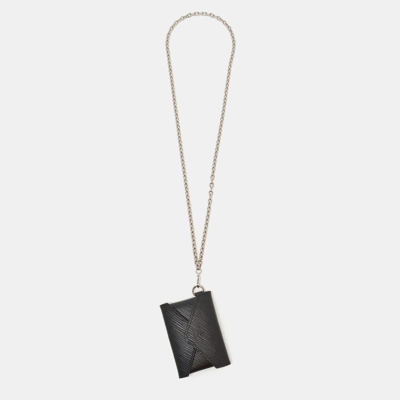 LOUIS VUITTON Black Epi Leather LV Pop Kirigami Necklace - Logoexplore - Image 2