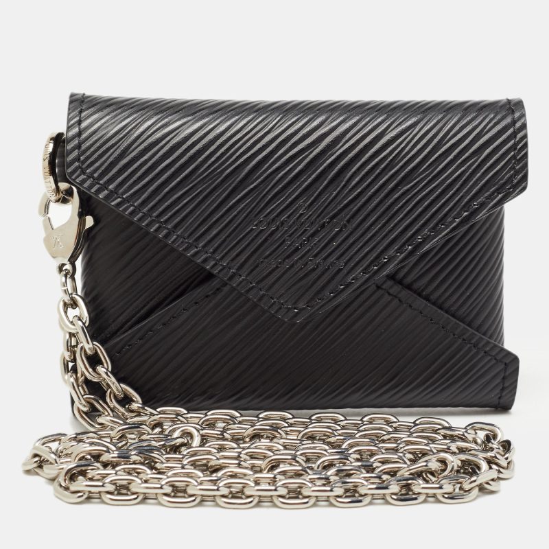 LOUIS VUITTON Black Epi Leather LV Pop Kirigami Necklace - Logoexplore