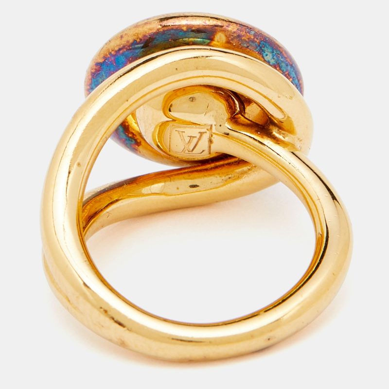 Louis Vuitton Gold Tone Celeste Bracelet & Ring Set - Logoexplore - Image 5