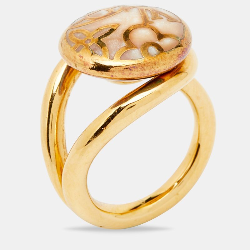 Louis Vuitton Gold Tone Celeste Bracelet & Ring Set - Logoexplore - Image 2