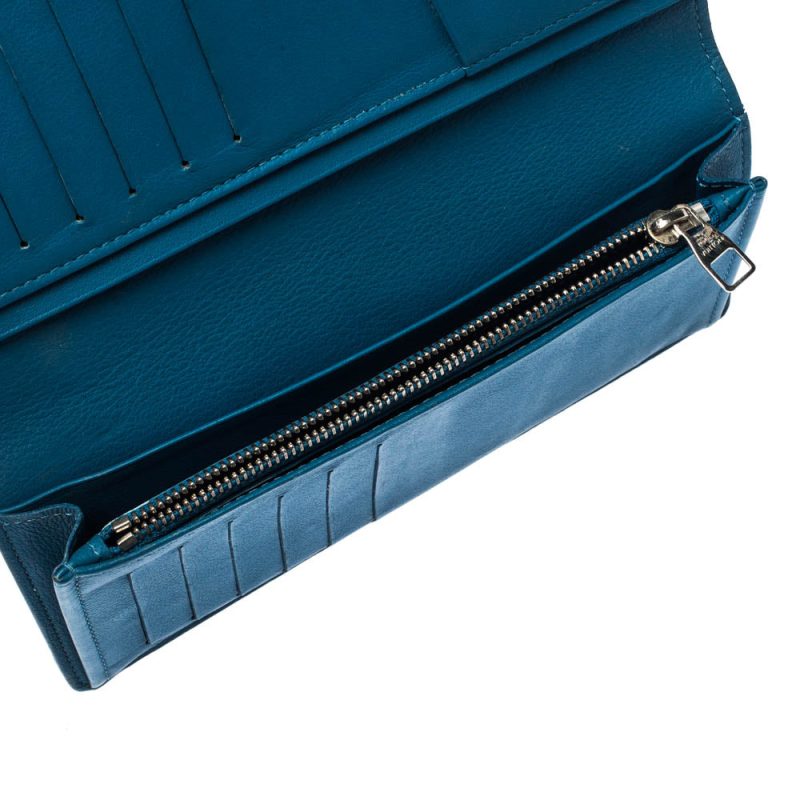 Louis Vuitton Blue Taurillon Leather Brazza Wallet - Logoexplore - Image 2