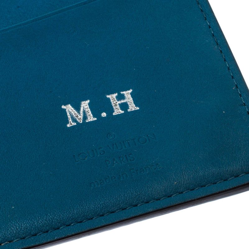 Louis Vuitton Blue Taurillon Leather Brazza Wallet - Logoexplore - Image 7