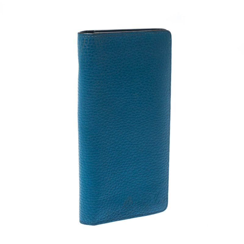 Louis Vuitton Blue Taurillon Leather Brazza Wallet - Logoexplore - Image 3