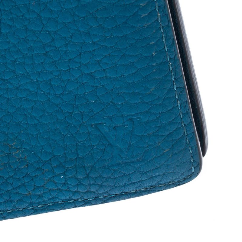 Louis Vuitton Blue Taurillon Leather Brazza Wallet - Logoexplore - Image 8