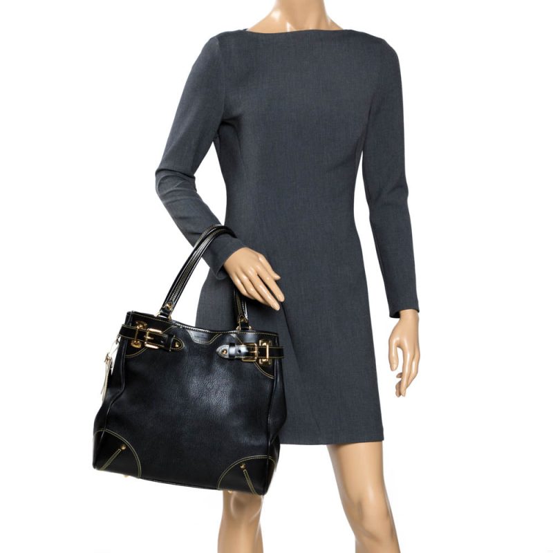 Louis Vuitton Black Suhali Leather Le Majestueux Bag - Logoexplore - Image 2