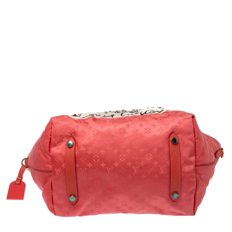 Louis Vuitton Coral Monogram Nylon Nouvelle Vague Beach Bag - Logoexplore - Image 6