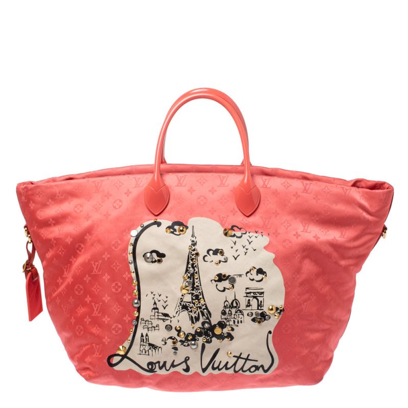 Louis Vuitton Coral Monogram Nylon Nouvelle Vague Beach Bag - Logoexplore