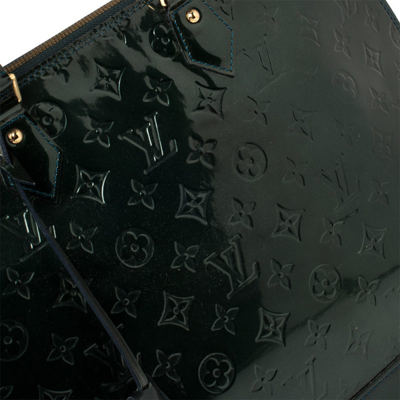 Louis Vuitton Bleu Nuit Monogram Vernis Alma GM Bag - Logoexplore - Image 6