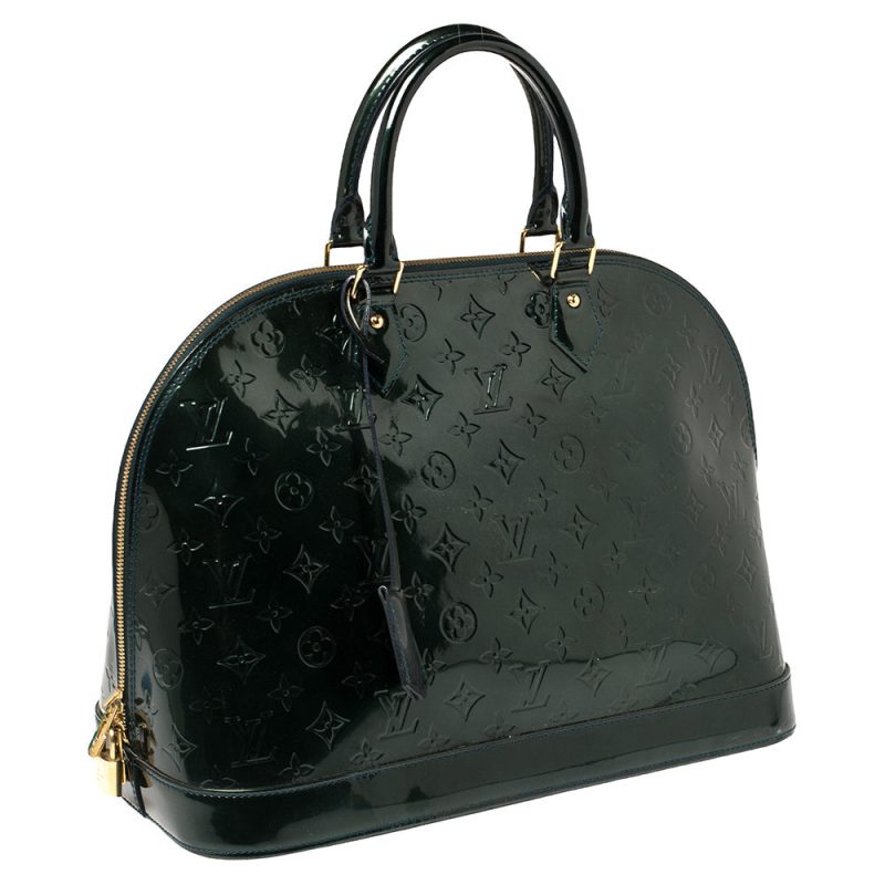 Louis Vuitton Bleu Nuit Monogram Vernis Alma GM Bag - Logoexplore - Image 3