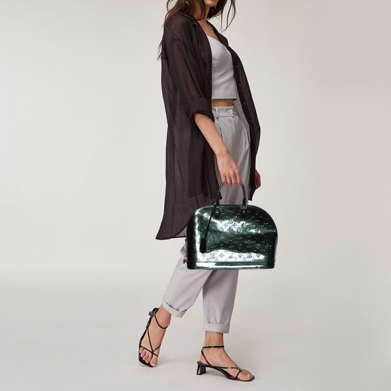 Louis Vuitton Bleu Nuit Monogram Vernis Alma GM Bag - Logoexplore - Image 2