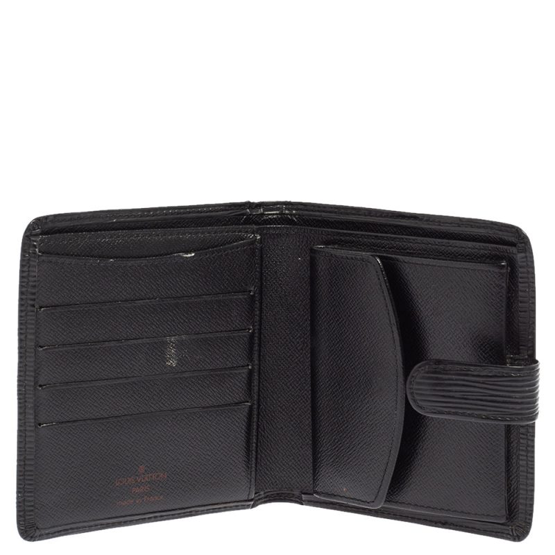 Louis Vuitton Black Epi Leather Compact Wallet - Logoexplore - Image 2