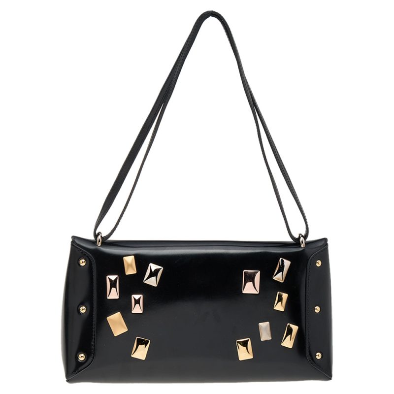Louis Vuitton Black Leather Sac Triangle PM Bag - Logoexplore - Image 4