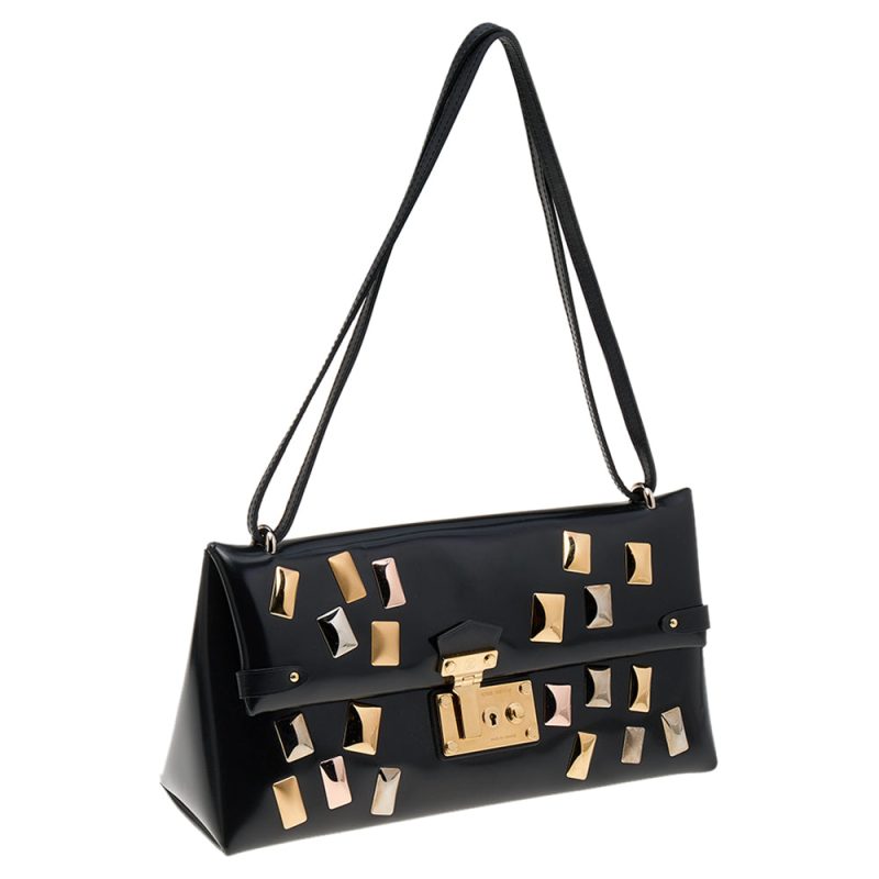 Louis Vuitton Black Leather Sac Triangle PM Bag - Logoexplore - Image 3
