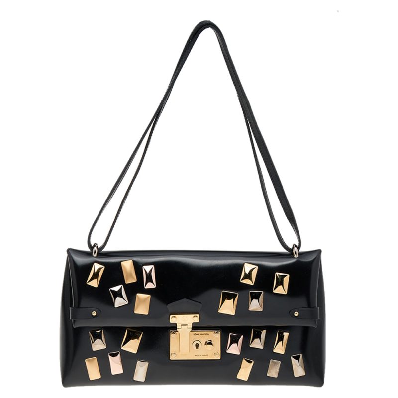 Louis Vuitton Black Leather Sac Triangle PM Bag - Logoexplore