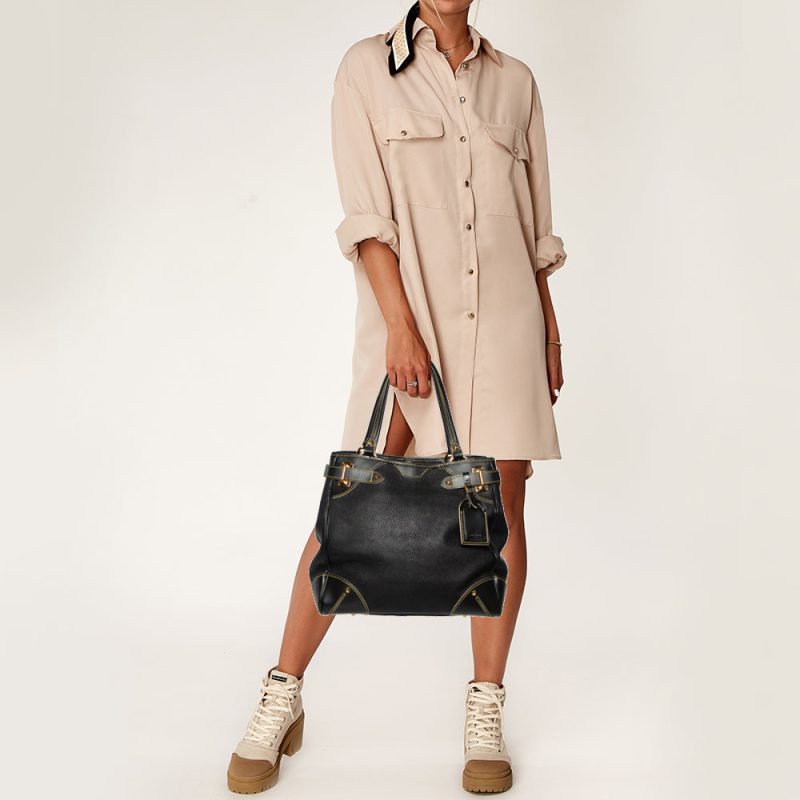Louis Vuitton Black Suhali Leather Le Majestueux Tote - Logoexplore - Image 2