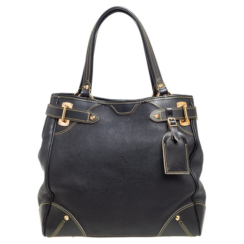Louis Vuitton Black Suhali Leather Le Majestueux Tote - Logoexplore