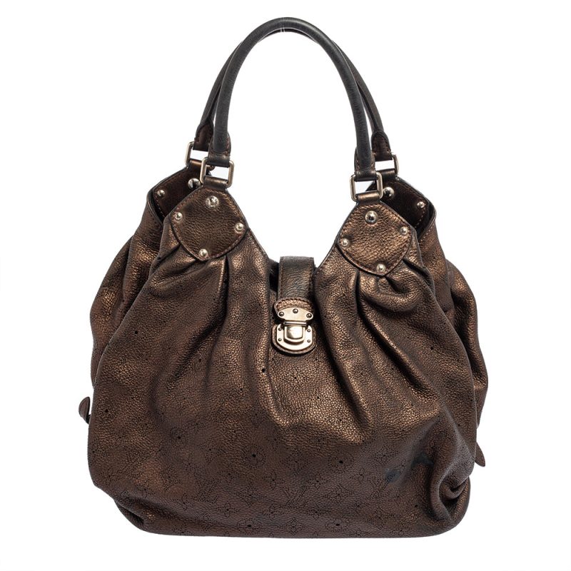 Louis Vuitton Bronze Monogram Mahina Leather L Bag - Logoexplore
