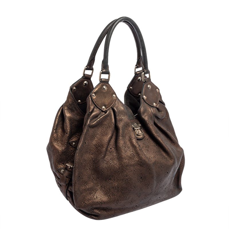 Louis Vuitton Bronze Monogram Mahina Leather L Bag - Logoexplore - Image 3