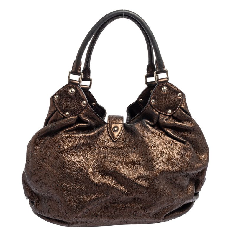 Louis Vuitton Bronze Monogram Mahina Leather L Bag - Logoexplore - Image 4