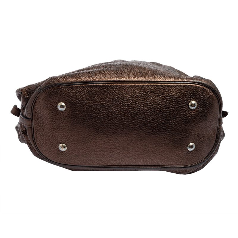 Louis Vuitton Bronze Monogram Mahina Leather L Bag - Logoexplore - Image 6