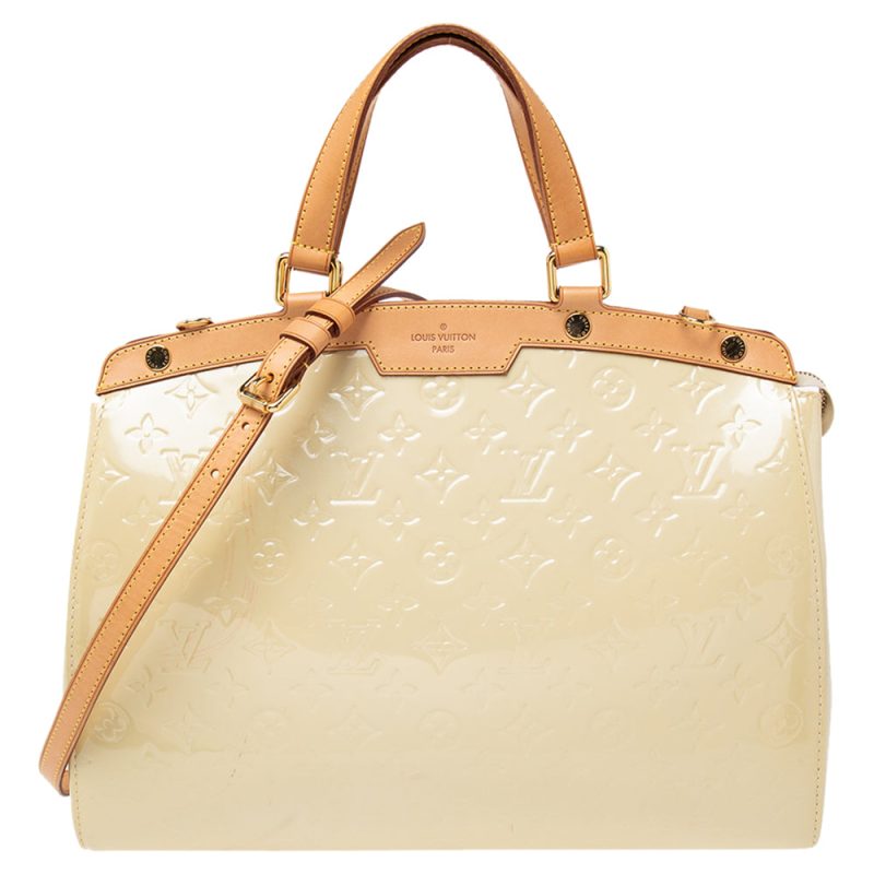 Louis Vuitton Blanc Corail Monogram Vernis Brea GM Bag - Logoexplore