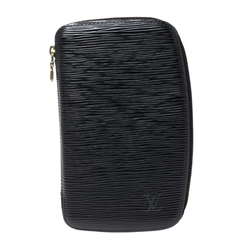 Louis Vuitton Black Epi Leather Geode Organizer Zippy Wallet - Logoexplore