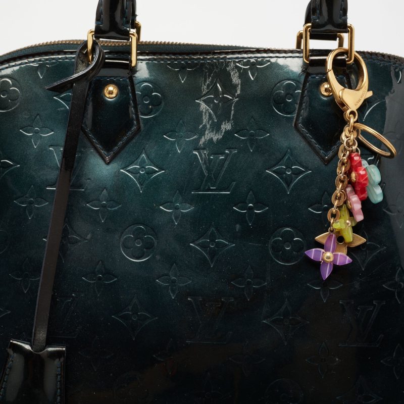 Louis Vuitton Blue Nuit Monogram Vernis Alma GM Bag - Logoexplore - Image 5