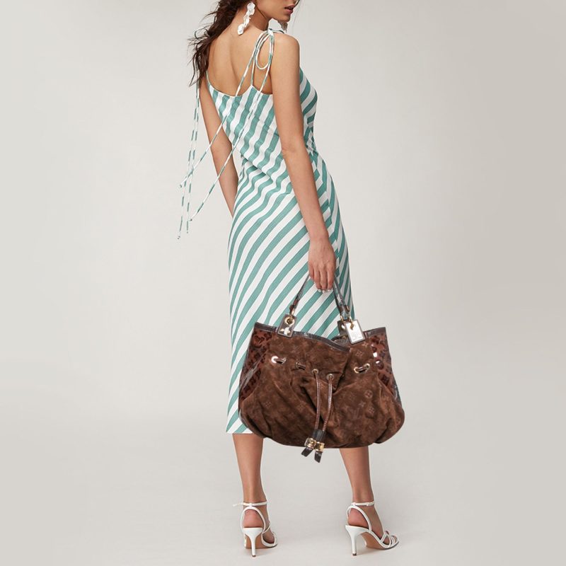 Louis Vuitton Espresso Monogram Suede Limited Edition Irene Bag - Logoexplore - Image 2