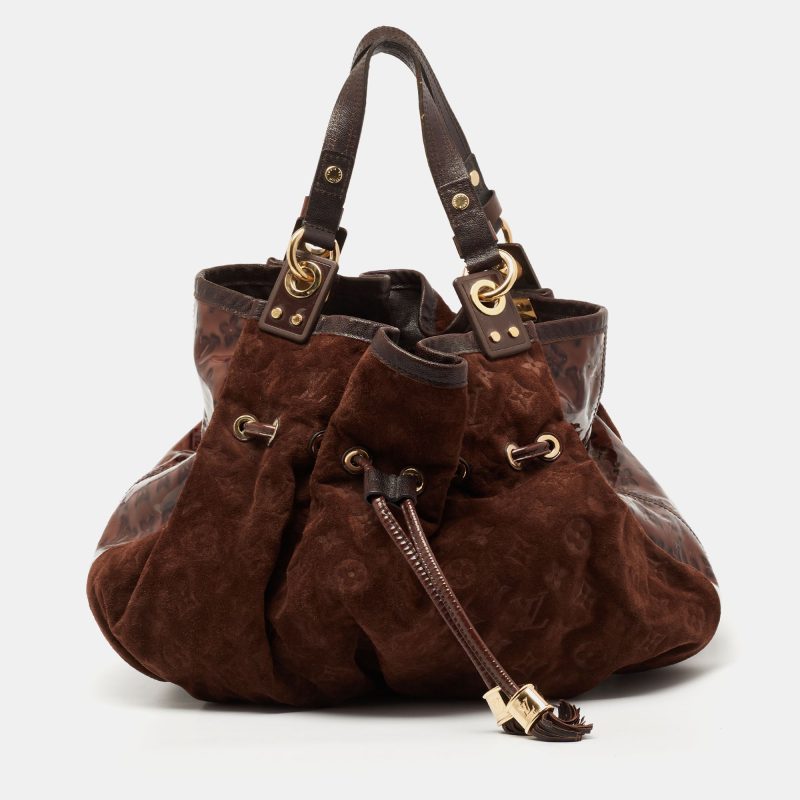 Louis Vuitton Espresso Monogram Suede Limited Edition Irene Bag - Logoexplore