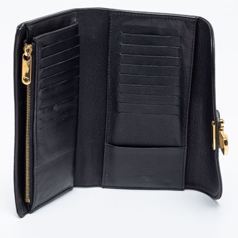 Louis Vuitton Black Monogram Mahina Leather Amelia Wallet - Logoexplore - Image 2