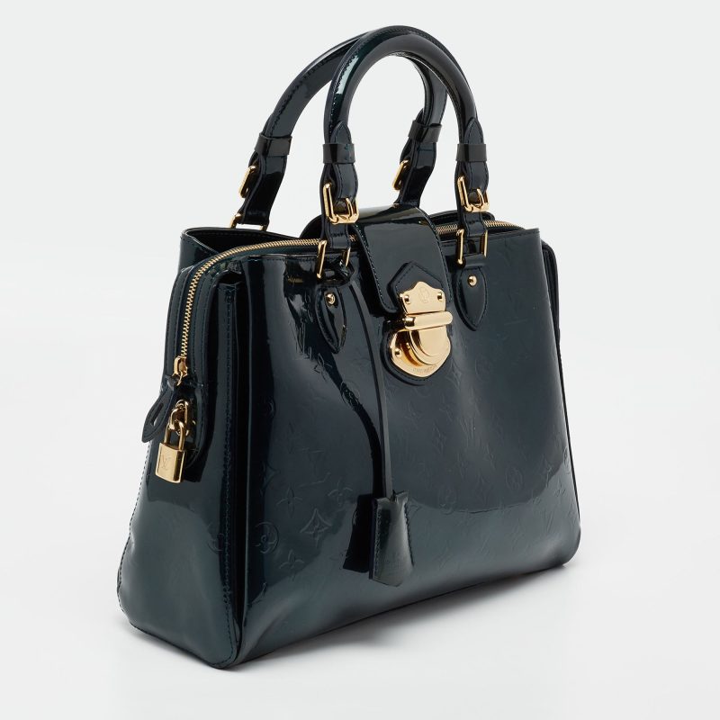 Louis Vuitton Blue Nuit Monogram Vernis Melrose Avenue Bag - Logoexplore - Image 3