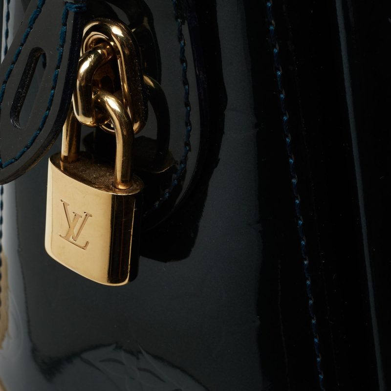 Louis Vuitton Blue Nuit Monogram Vernis Melrose Avenue Bag - Logoexplore - Image 5
