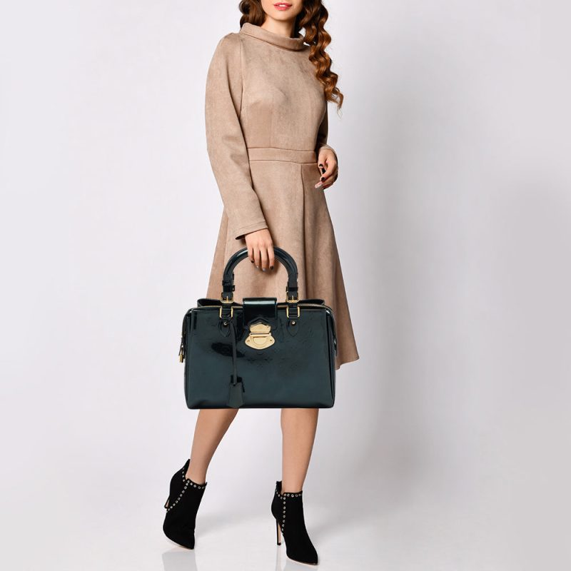 Louis Vuitton Blue Nuit Monogram Vernis Melrose Avenue Bag - Logoexplore - Image 2