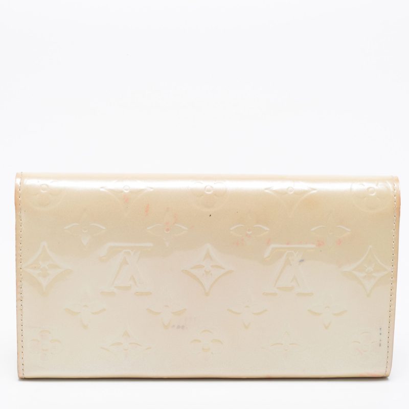 Louis Vuitton Blanc Corail Monogram Vernis Leather Sarah Wallet - Logoexplore - Image 5