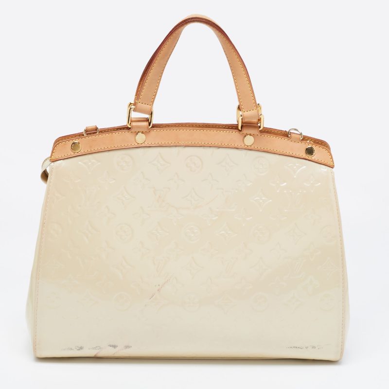 Louis Vuitton Blanc Corail Monogram Vernis Brea GM Bag - Logoexplore - Image 4