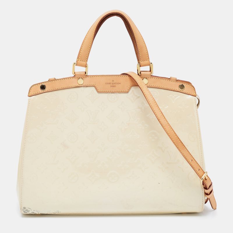 Louis Vuitton Blanc Corail Monogram Vernis Brea GM Bag - Logoexplore