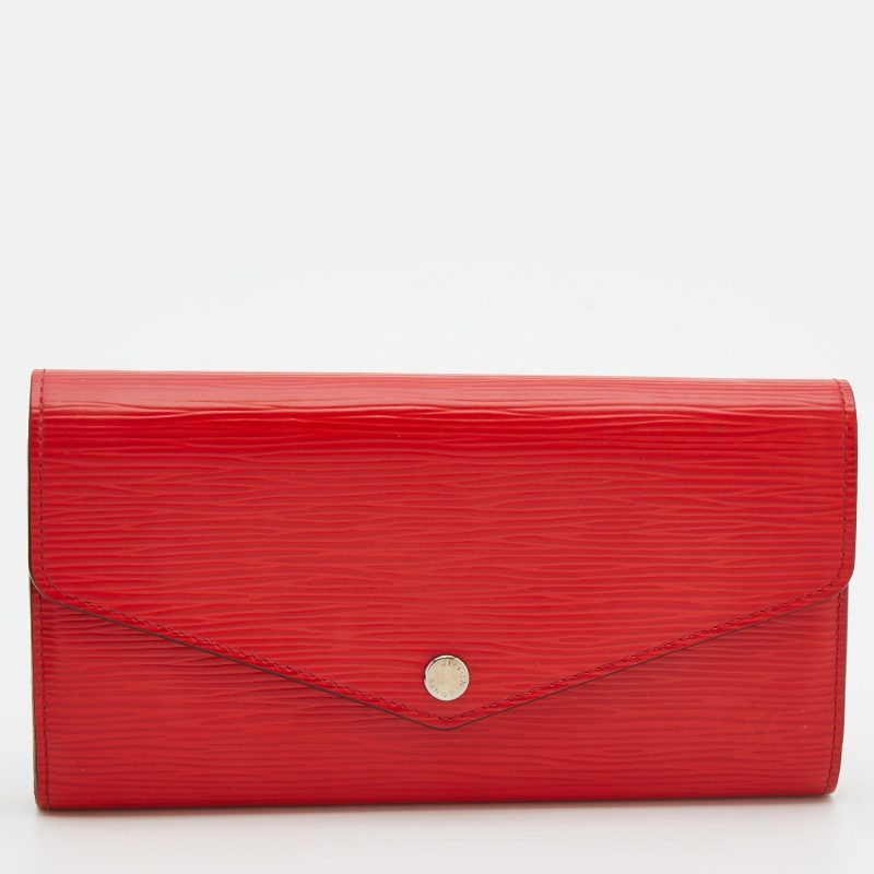 Louis Vuitton Coquelicot Epi Leather Sarah Wallet - Logoexplore