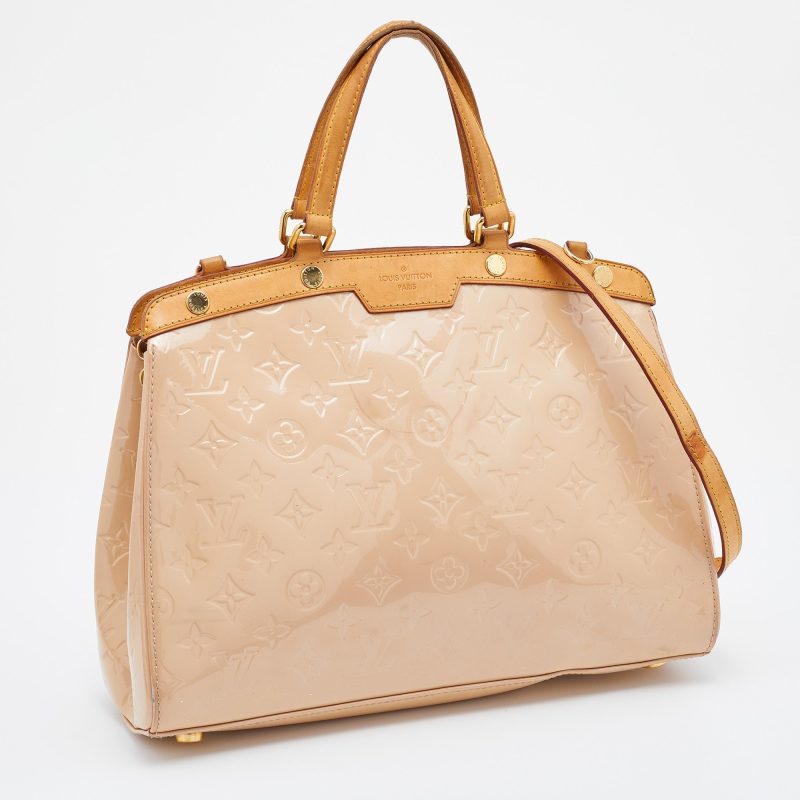 Louis Vuitton Blanc Corail Monogram Vernis Brea MM Bag - Logoexplore - Image 3