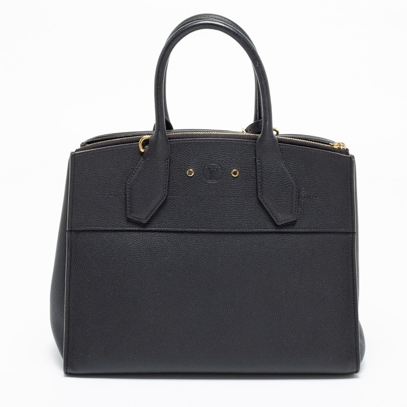 Louis Vuitton Black Leather City Steamer MM Bag - Logoexplore - Image 4