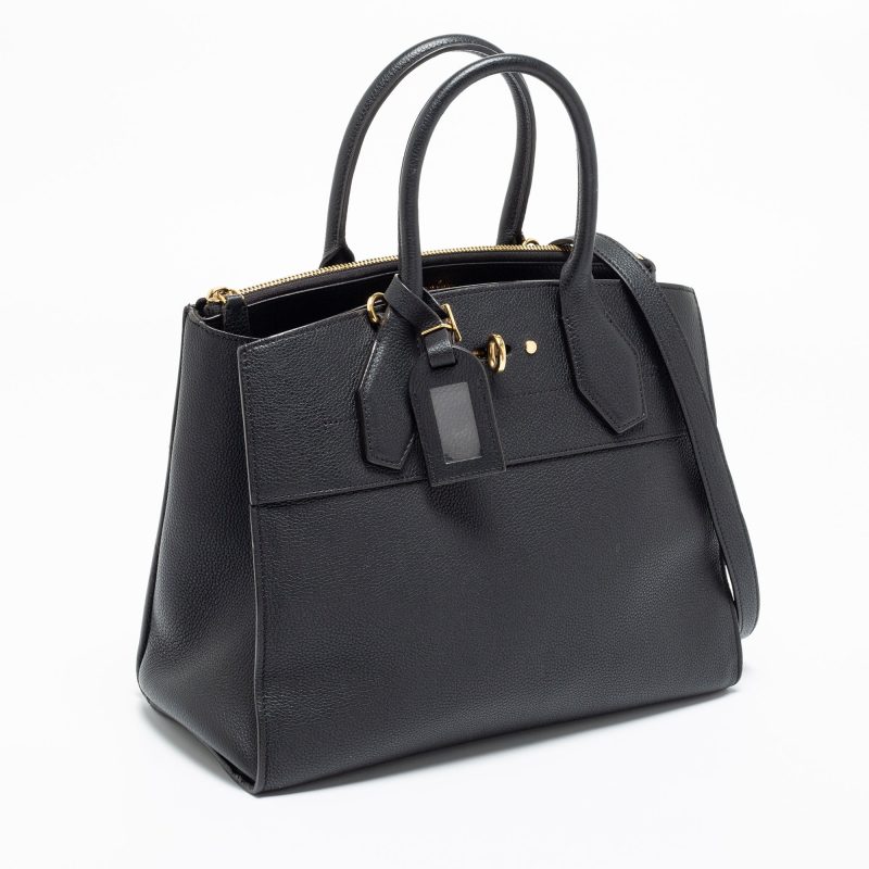 Louis Vuitton Black Leather City Steamer MM Bag - Logoexplore - Image 3