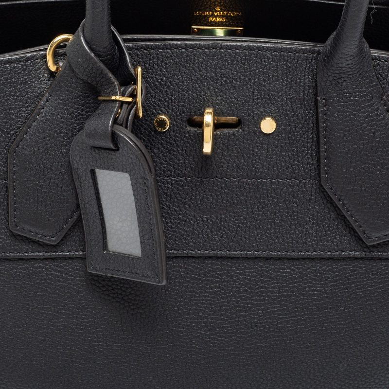 Louis Vuitton Black Leather City Steamer MM Bag - Logoexplore - Image 5