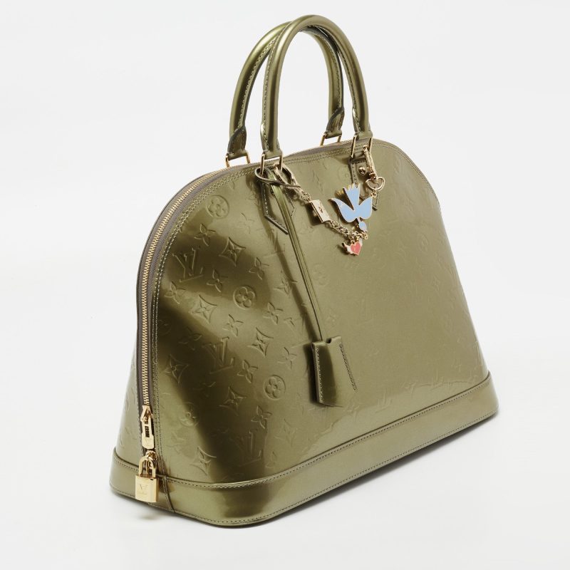 Louis Vuitton Gris Art Deco Monogram Vernis Alma GM Bag - Logoexplore - Image 3