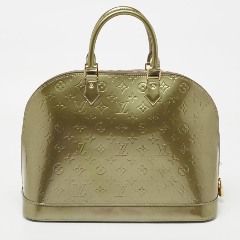 Louis Vuitton Gris Art Deco Monogram Vernis Alma GM Bag - Logoexplore - Image 4