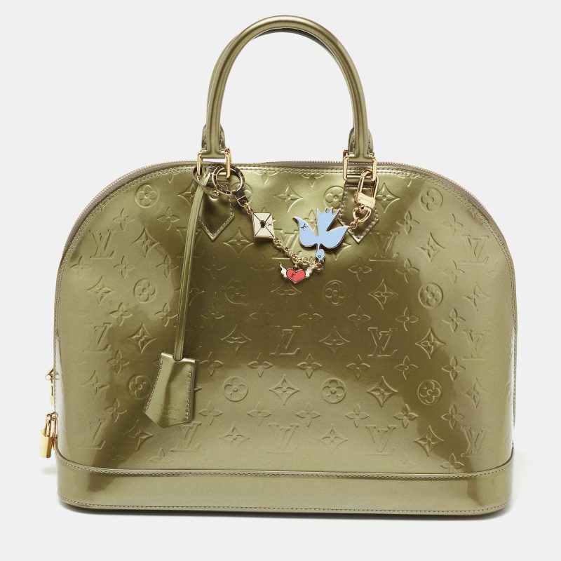 Louis Vuitton Gris Art Deco Monogram Vernis Alma GM Bag - Logoexplore