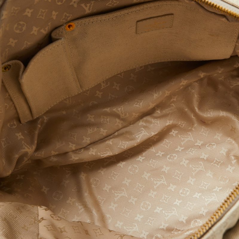 Louis Vuitton Cream Canvas Polka Dot Panama Bowly Bag - Logoexplore - Image 7